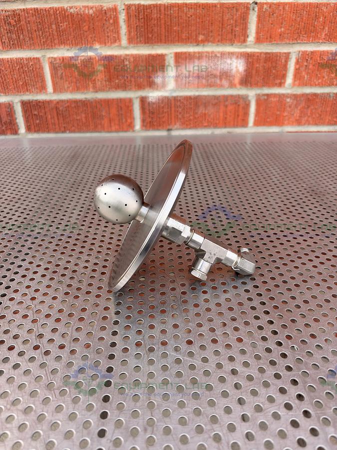 Used HFS EXA-LID-6-NPT0102 Stainless Steel Spray Ball w/ 6" Sanitary Fitting