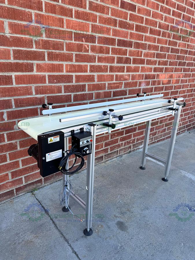 Used MK Technology Group Belt Conveyor 72" x 12" w/ Bodine 1/8 1/4 HP Motor