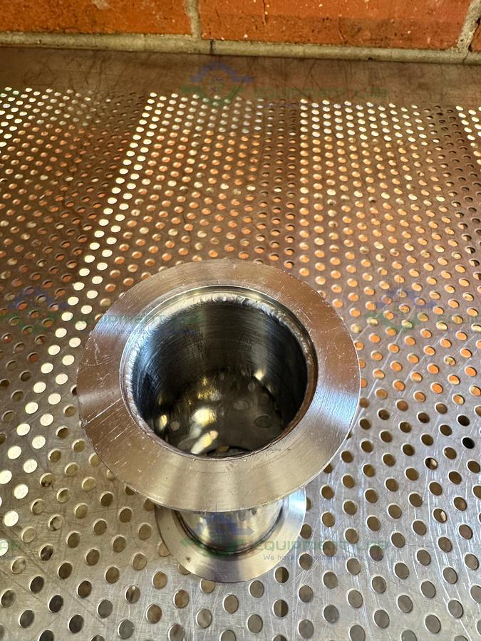 Used Stainless Steel KF 50 Nipple Vacuum Fitting 5.375" Length