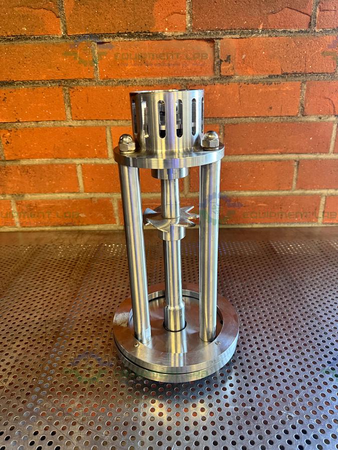 Used Stainless Steel High-Shear Mixer Homogenizer Impeller Assembly 3.5" x 15.5" x 8"