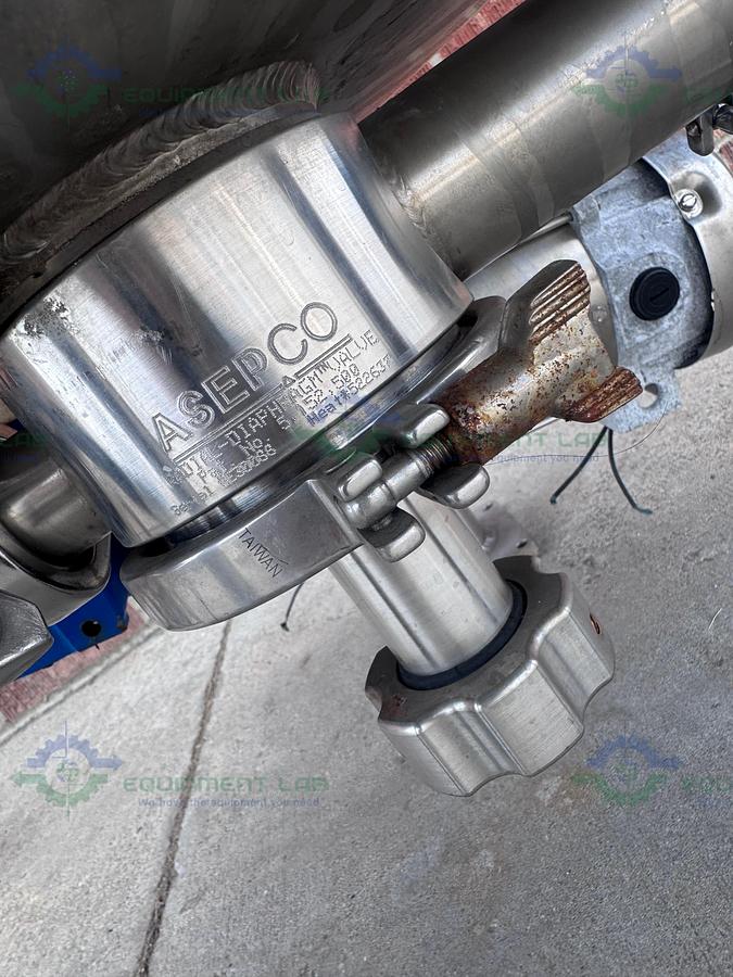 Used Feldmeier 1000 Liter Stainless Steel Jacketed Reactor 50 FV PSI w/ 0.5 HP Motor