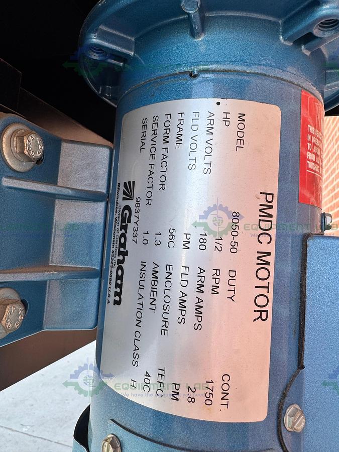for parts or not working Pope Scientific Wiped Film Evaporator Frame w/ Graham 8050-50 Motor 1/2 HP