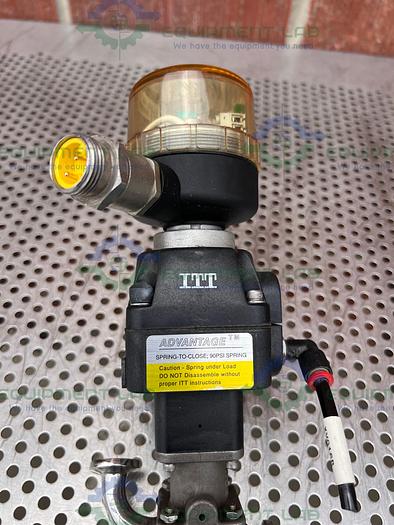 Used 2 ITT Advantage  3 Way Stainless Steel Diaphragm Valves w/ Valve Positioner