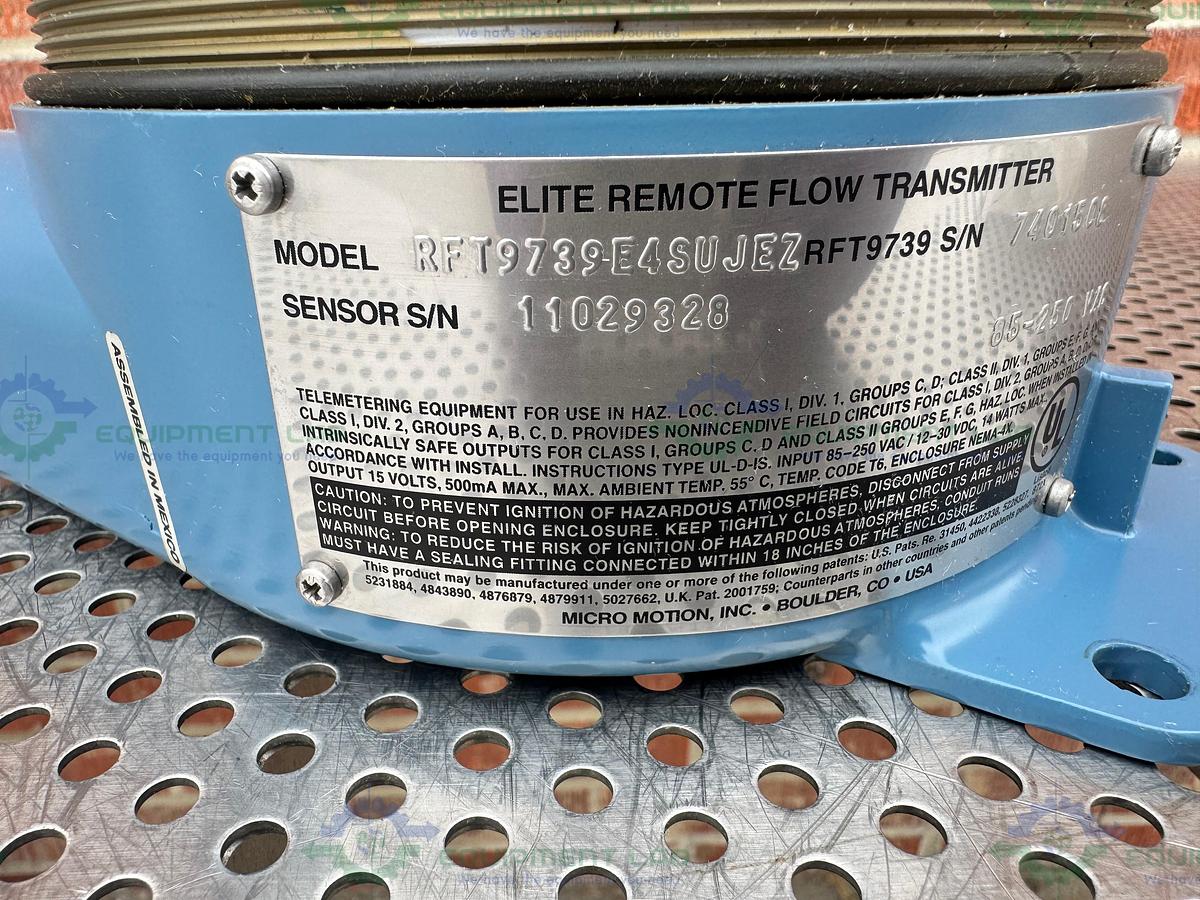 Used Micro Motion RFT9739E4SUJEZ Elite Remote Flow Transmitter 85-250 VAC