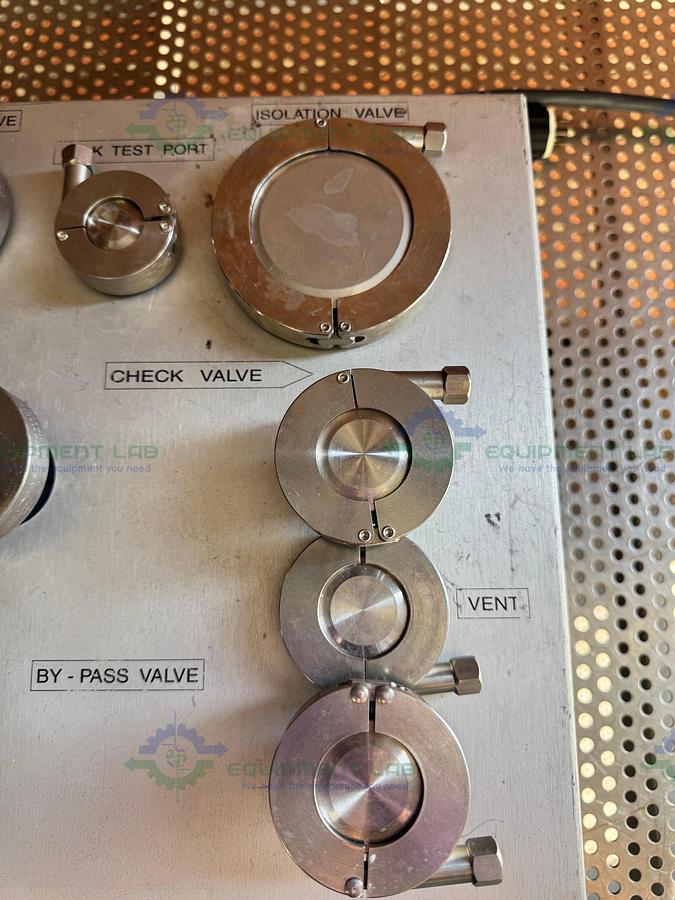 Used Custom Built Vacuum Gas Handling Manifold w/ Leak Test Port