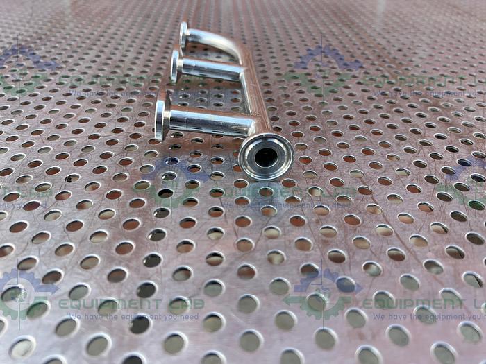 Used 3 to 1 Stainless Steel Manifold w/ 1/2" Sanitary Fitting