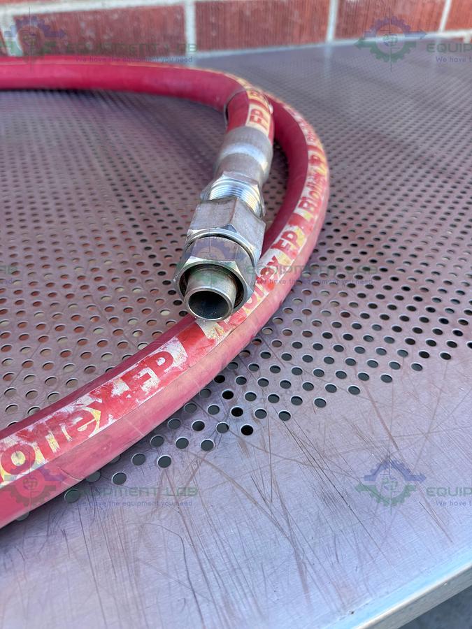Used BioFlex RC 185" Aflex Hose w/ 1" Sanitary Fitting 1" Sanitary Fitting to NPT
