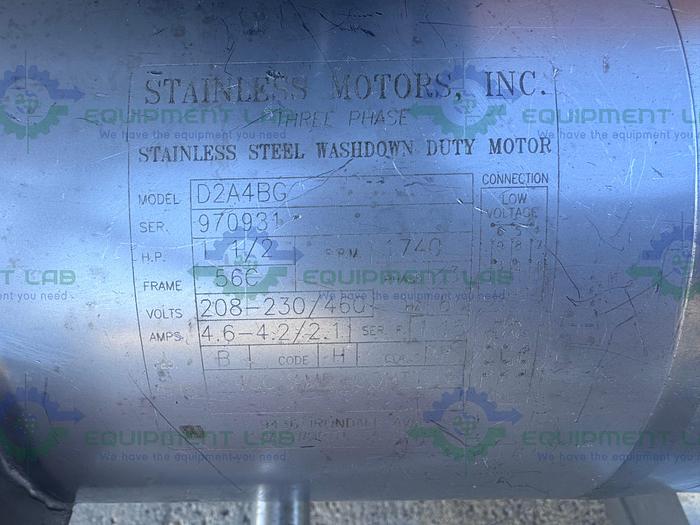 Used Viking / Idex S2S Rotary Lobe Pump w/ Stainless 1.5 HP Motor, Controller