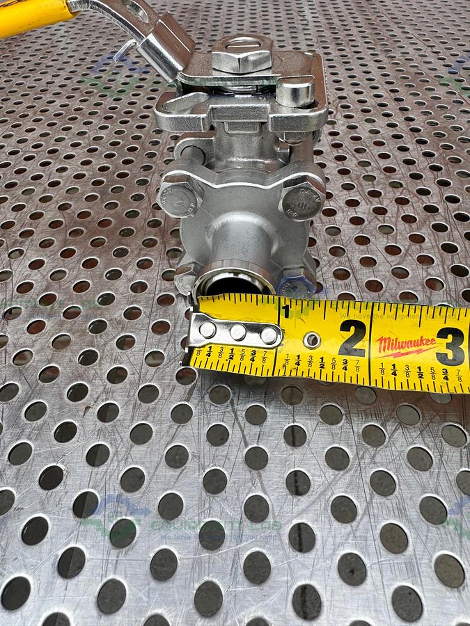 Used Top Line Top-Flo TF4 Ball Valve CF8M 1000 WOG w/ 3/4" Sanitary Fitting