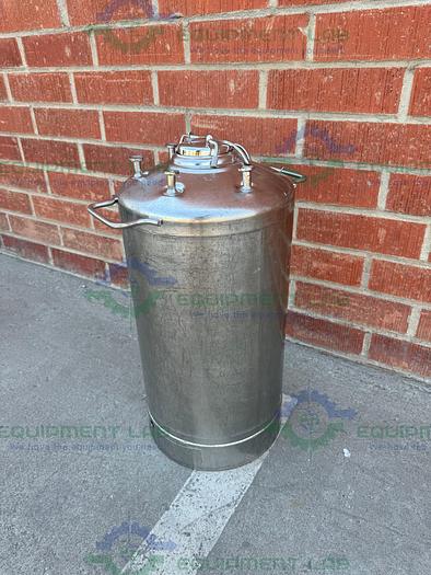 Used Alloy Products 45 Liter Stainless Steel Pressure Vessel 130 PSI
