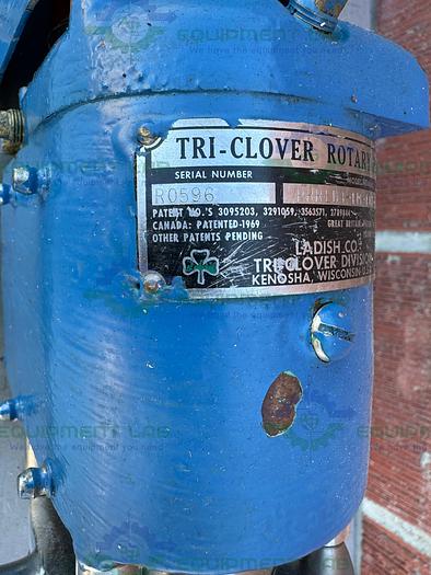 Used Tri Clover PRRED3 Rotary Lobe Pump w/ 1 HP Motor, 1" Sanitary Fitting