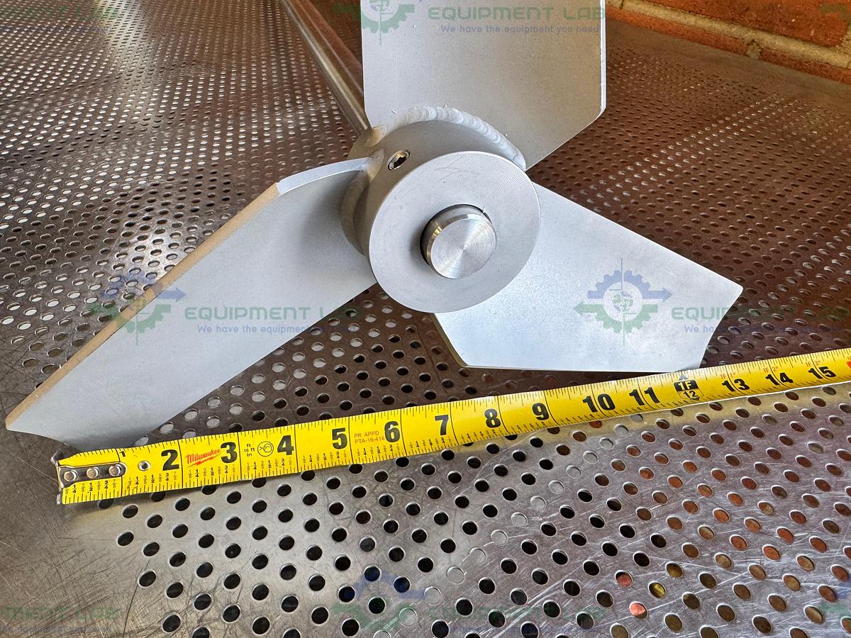 Used 56" Stainless Steel Mixing Shaft 1" Diameter w/ 13" Impeller
