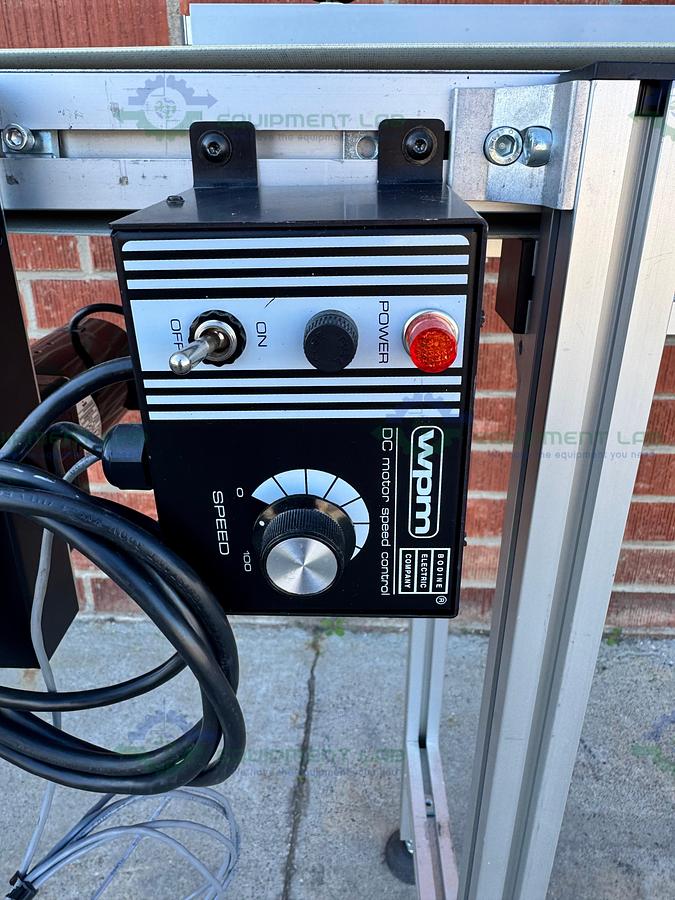 Used MK Technology Group Belt Conveyor 72" x 12" w/ Bodine 1/8 1/4 HP Motor