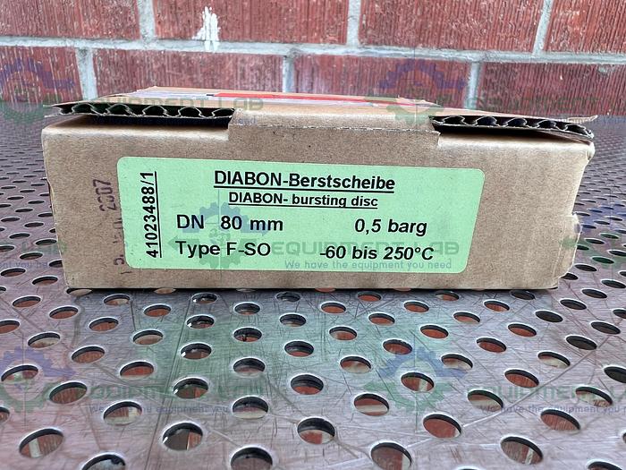Buchiglasuster F-SQ Diabon Bursting Disc 80mm