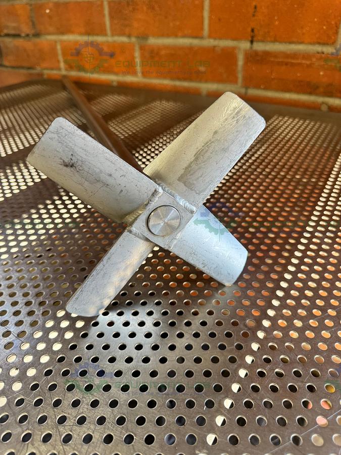 Used 39" Stainless Steel Mixing Shaft  1" Diameter w/  7" Impeller