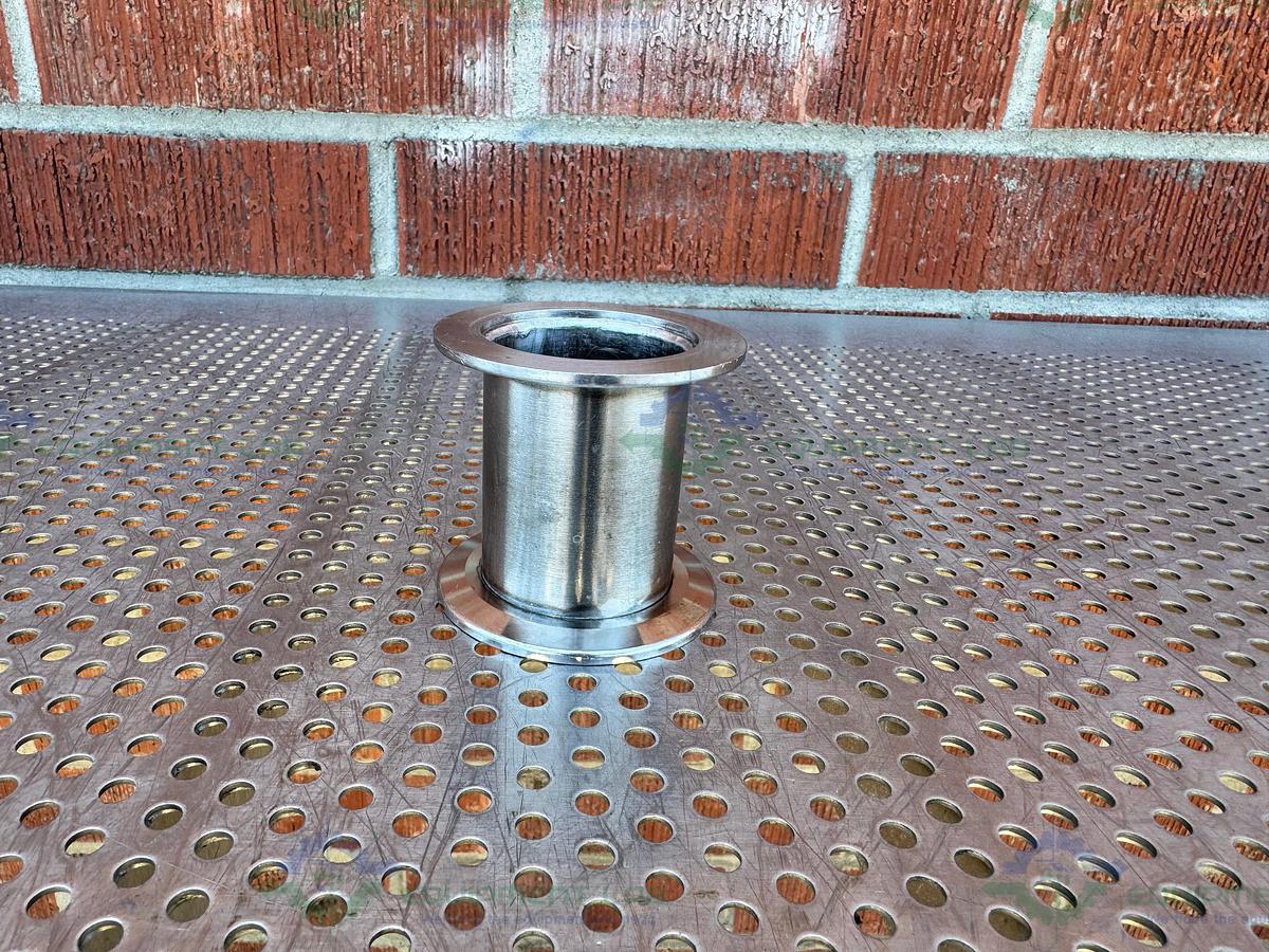 Used Stainless Steel KF 40 Nipple Vacuum Fitting 3" Length