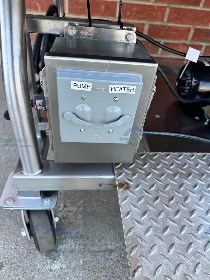 Used Sani Matic Stainless Steel 400 L COP System Parts Washer Skid w/ Heating, Pump