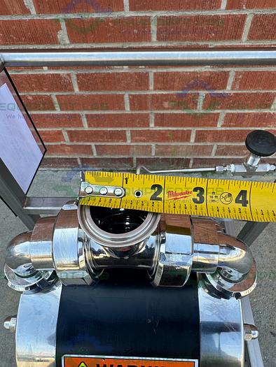 Used Almatec Bioecor B32BN-T-2-X98 Diaphragm Pump 100 PSIG w/ Cart