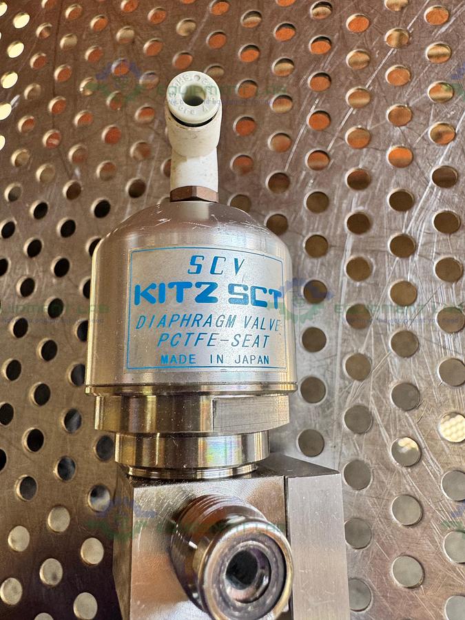 Used 2 Kitz SCT EP KD 710306504  PCTFE Seat Diaphragm Valve w/ 0.5" NPT Fitting