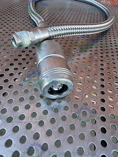 Used Unbranded Stainless Steel Braided Hose 52" w/ Quick Release Fitting