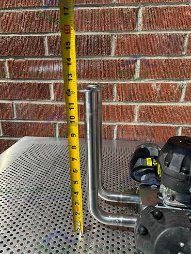 Used 3 ITT Pure Flo Advantage Stainless Steel Diaphragm Valve w/ 1" Sanitary Fittings