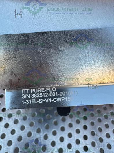 Used 2 ITT Pure Flo 3- Way 316L Diaphragm Valve w/ 1" to 1/2 Sanitary Fitting