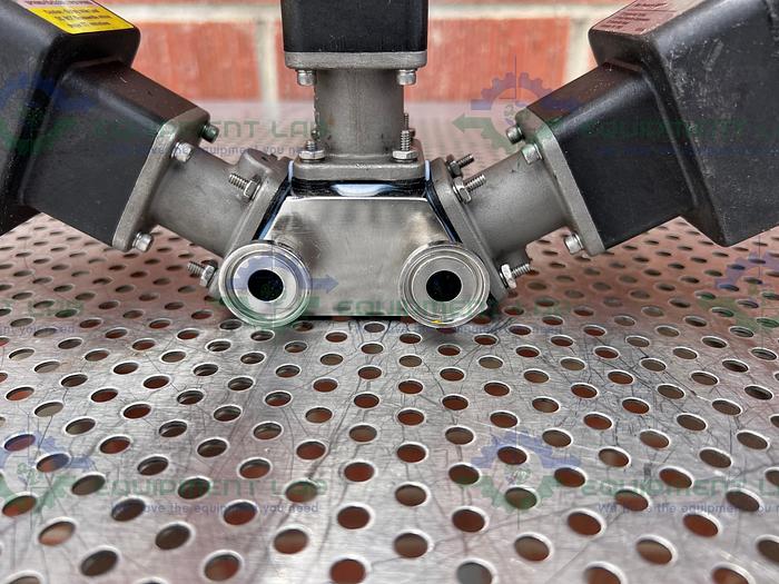 Used 3 ITT Advantage 4 Way Stainless Steel Diaphragm Valves w/ Valve Positioner