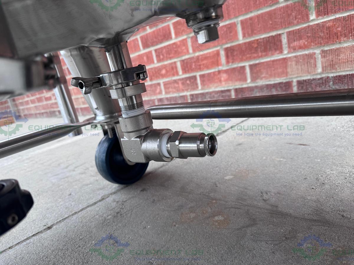 Used Feldmeier 400 Liter Stainless Steel Jacketed Reactor 100 PSI/FV w/ 3 HP Motor