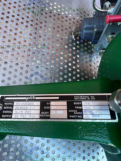 Used Pick Heaters 54-245 SSS Stainless Steel Modulating 1" Steam Control Valve