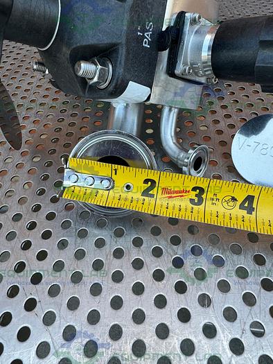 Used 4 ITT Pure Flo Stainless Steel Diaphragm Valve w/ 1/2" - 1" Sanitary Fittings