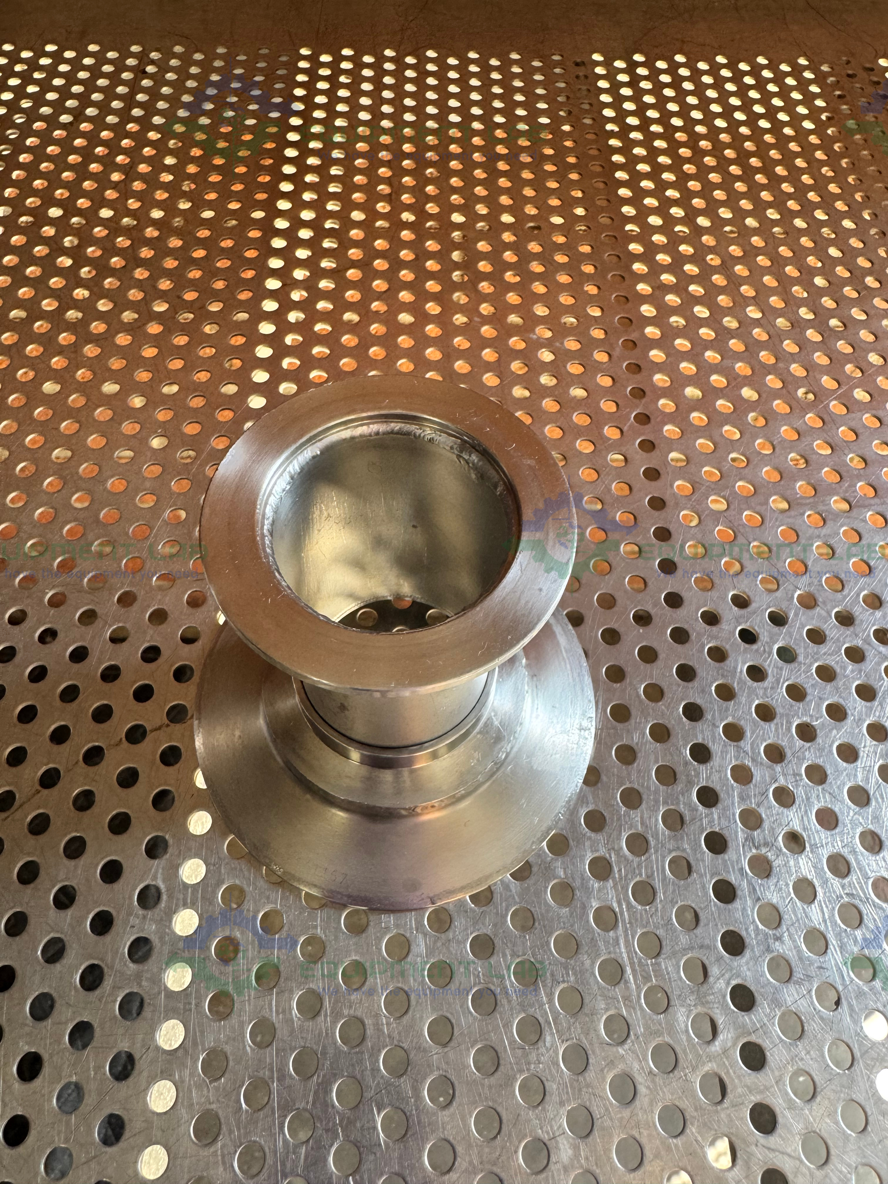 Used Stainless Steel Vacuum Reducer KF 50 to 4" Sanitary Fitting