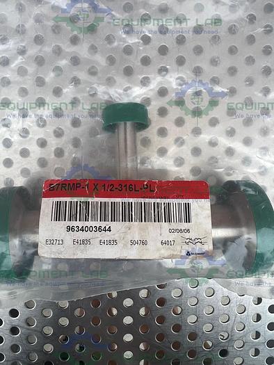 Alfa Laval B7RMP Stainless Steel Tee Adapter From 1" to 1/2" Sanitary Fitting