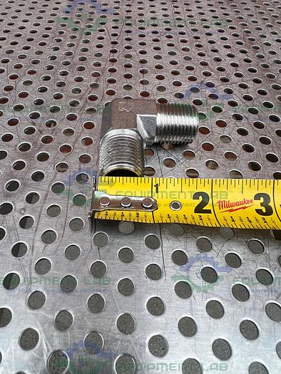 Lot of 3 - Brennan Industries 5500-08-08 SS 90-Degree Elbow 1/2" Male NPT