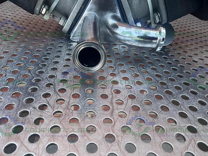 Used Lot of 2 - ITT Pure Flo 9920 Diaphragm Valve 90 PSI w/ 3- Way 3/4" Sanitary Fittings