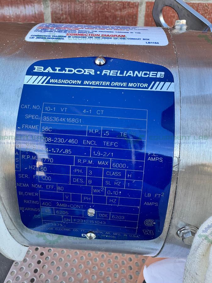 Lightnin / SPX SR3S50 Reactor Mixer 11" Flange Fitting w/ .5 HP Motor, Impeller