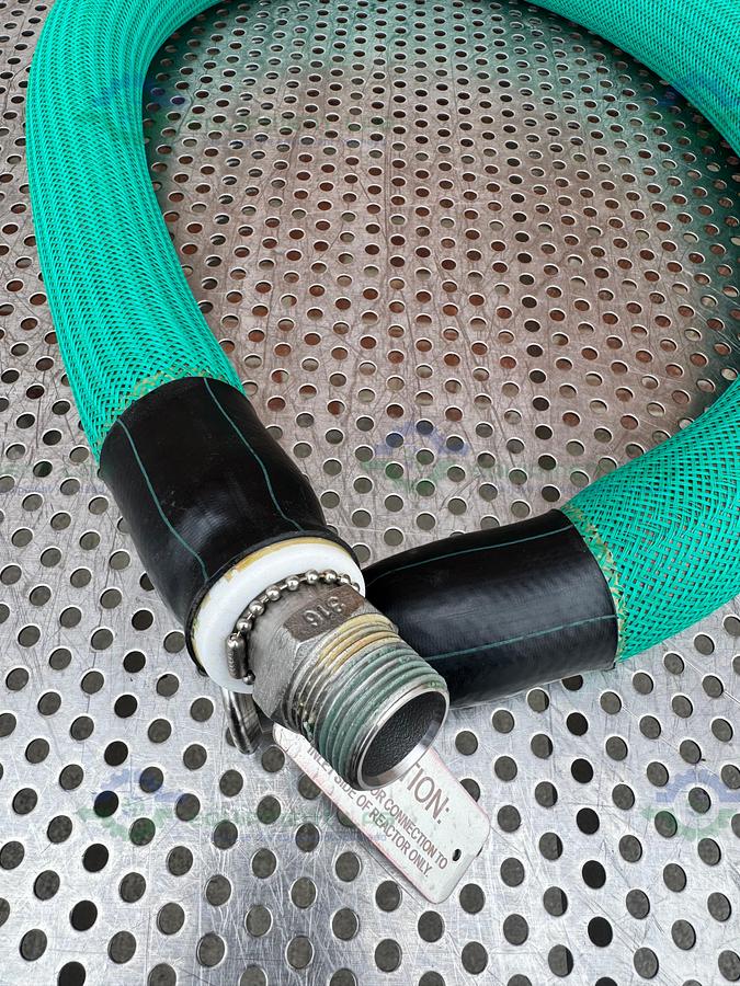 Used Huber Insulated Chiller Hose 48" w/ 1" Threaded Fitting to KF40