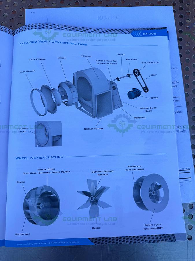 Twin City Fan & Blower BAF/DW AS02-SF01 Air Foil Centrifugal Fan