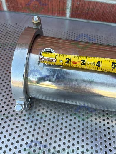 Used Unbranded Stainless Steel Shell and Tube Heat Exchanger 6" x 40"