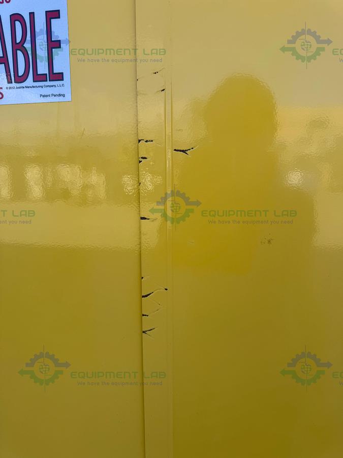 Used JustRite 90 Gallon Flammable Liquid Storage Cabinet w/ Soft Close Doors Key