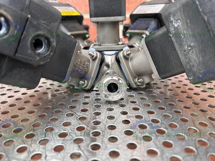 Used 5 ITT Advantage  Stainless Steel Diaphragm Valves w/ Valve Positioner