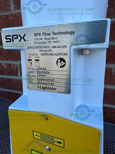 SPX Flow X5S50 Sanitary Clockwise Mixer w/ Lightnin .5 Motor, 1725 RPM