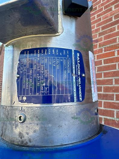 Used DCI 800 Liter Stainless Steel Jacketed Reactor 45 PSI w/ 0.5 HP Mixer