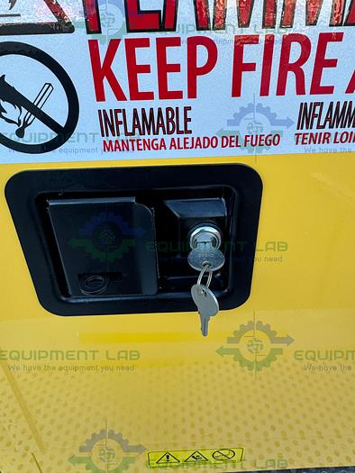 Used JustRite 4 Gallon Flammable Liquid Storage Cabinet w/ Soft Close Doors, Key