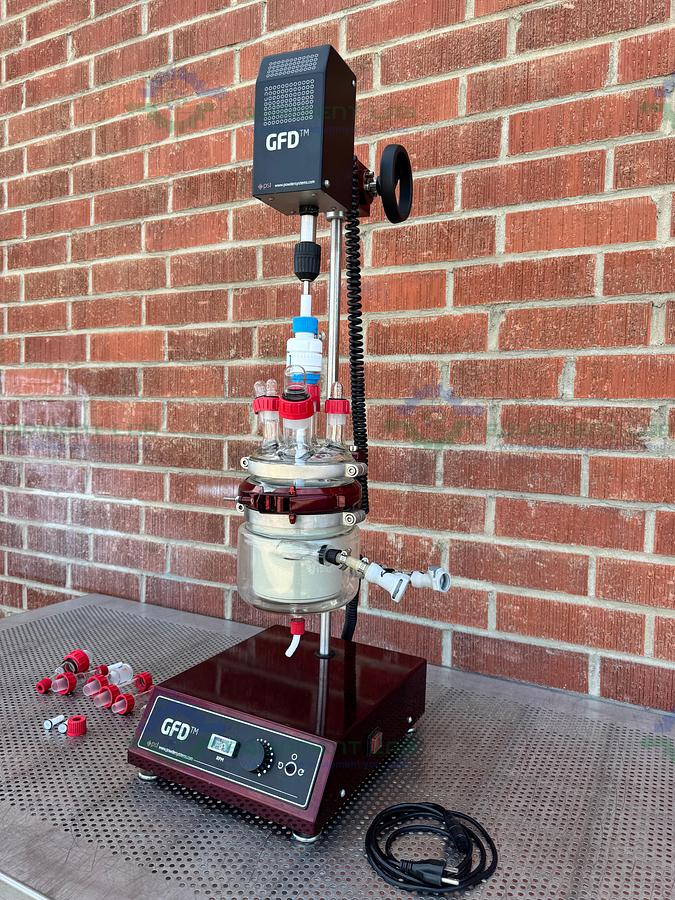 Used Powder System Limited GFD Glass Nutsche Filter Dryer 2L w/Servo Drive, Impeller