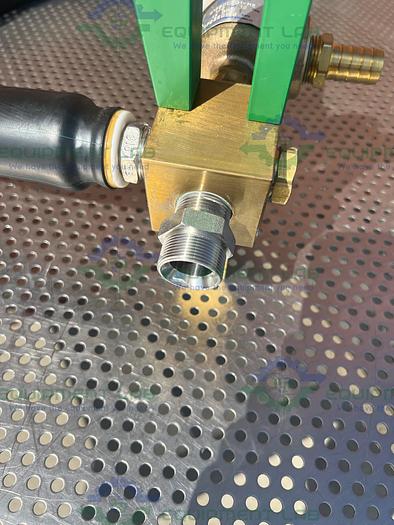 Used Huber Insulated Flexible Chiller Hose 48" w/ 1.5" Beaded Fitting, Kunkle Valve