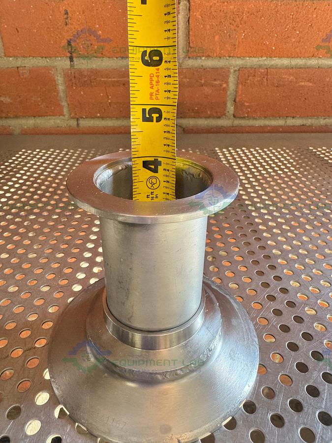 Used Stainless Steel Vacuum Reducer  KF 50 to 4" Sanitary Fitting