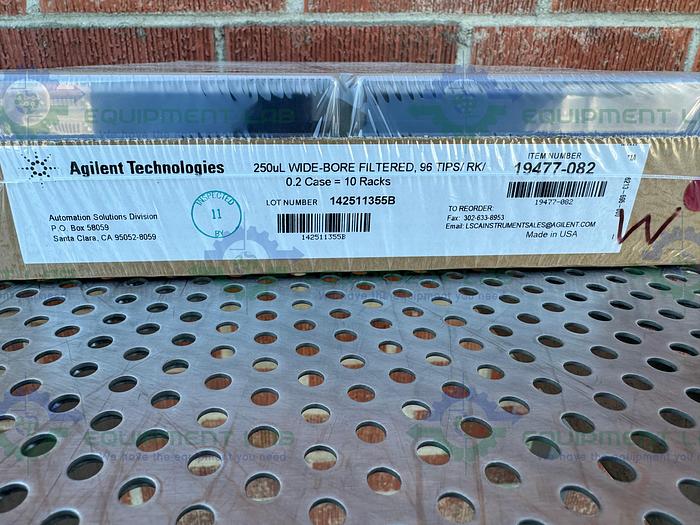 3 Cases of  Agilent Technologies 19477-082  Wide Bore Filtered Pipette Tips 250uL
