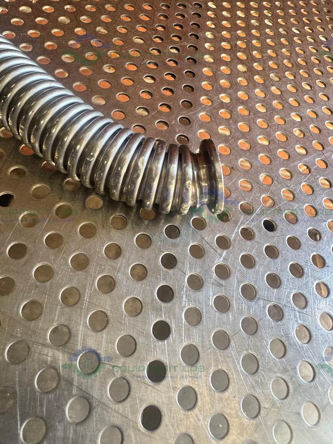 Used Stainless Steel Bellows Flexible Vacuum Hose 64" w/ KF 16/10 Fitting