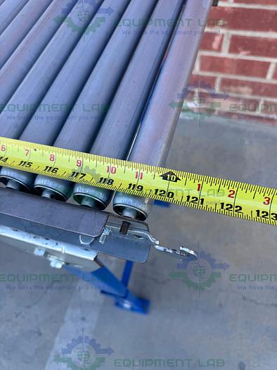 Used Roll-Away Heavy Duty Roller Conveyor 10' x 18" w/ Adjustable Legs