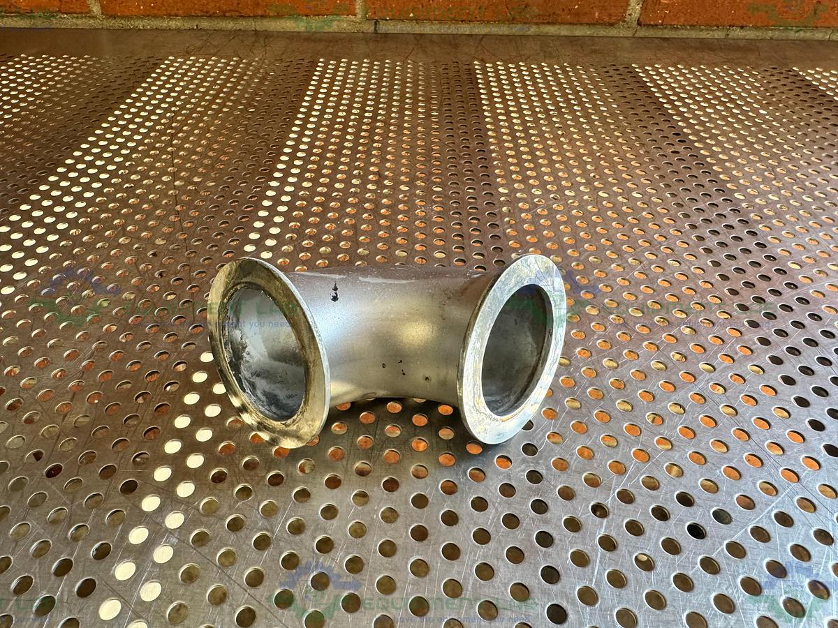 Used Stainless Steel KF 50 Elbow Nipple Vacuum Fitting